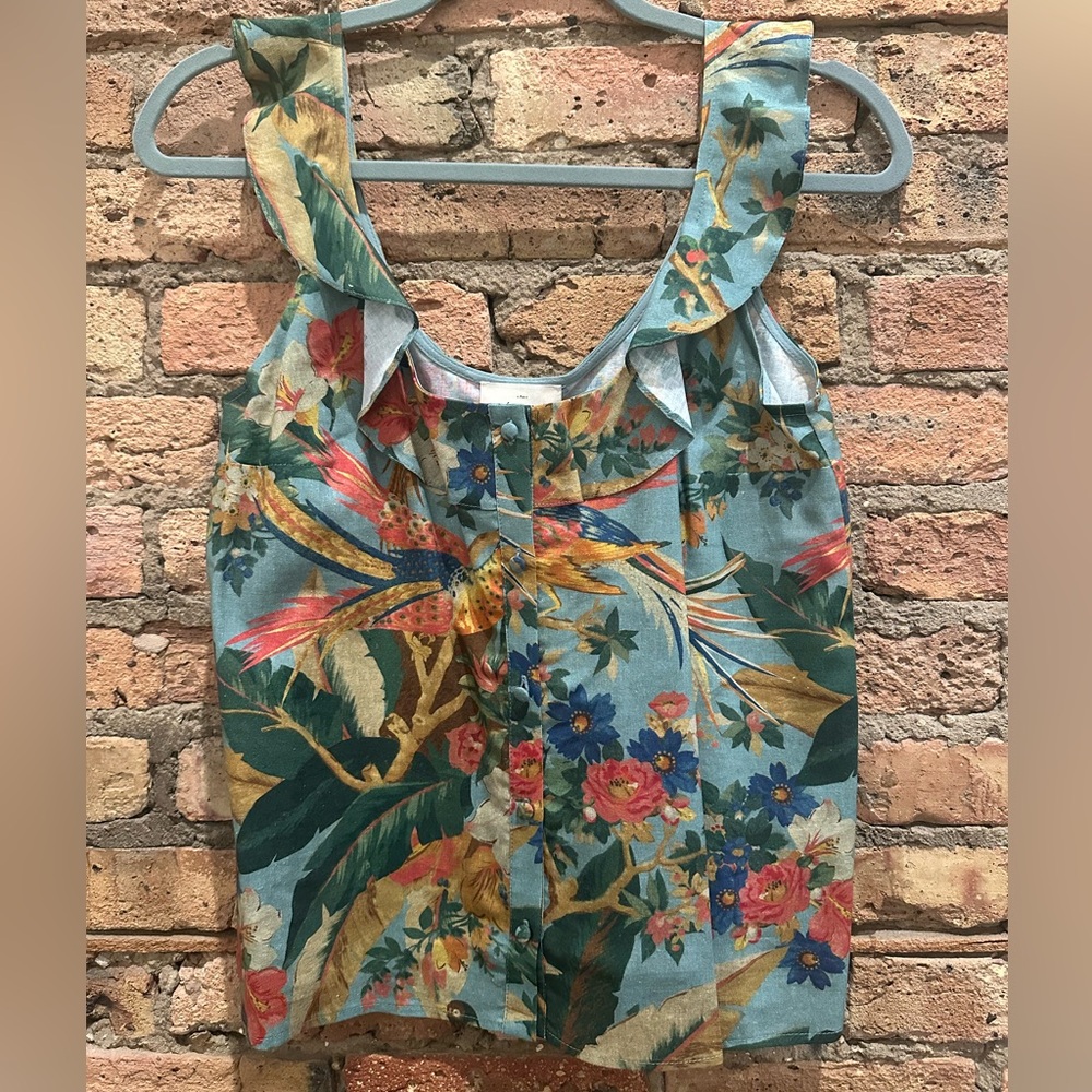 Sézane - Manon Top - Birds Print - US Size 4 - NWT